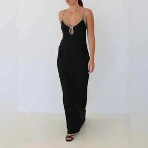 Diamond silk maxi dress